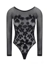 Maccapani Mesh Bodysuit In Black