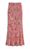 Maccapani Lu Jacquard Maxi Skirt In Pink