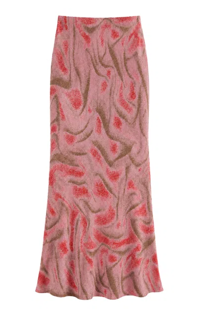 Maccapani Lu Jacquard Maxi Skirt In Pink