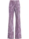 Maccapani Lurex-jacquard Trousers In Violett