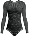 Maccapani Monogram Bodysuit In Black