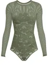 Maccapani Monogram Bodysuit In Green