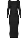 Maccapani Monogram-pattern Midi Dress In Black