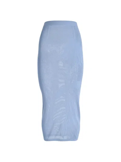 Maccapani Seamless Floral Skirt In Blue
