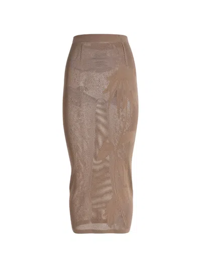 Maccapani Seamless Overlay Skirt In Brown