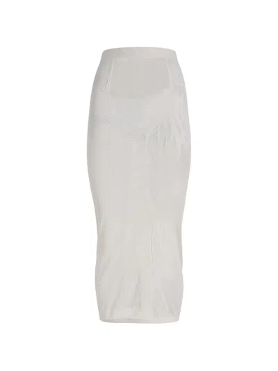 Maccapani Seamless Print Skirt In White