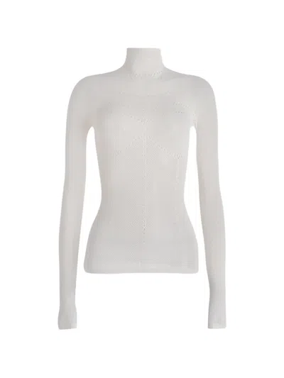 Maccapani Second Skin Mock-neck Top In White