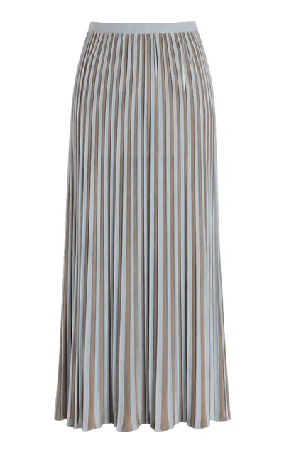 Maccapani Terry Lurex Knit Maxi Skirt In Gray