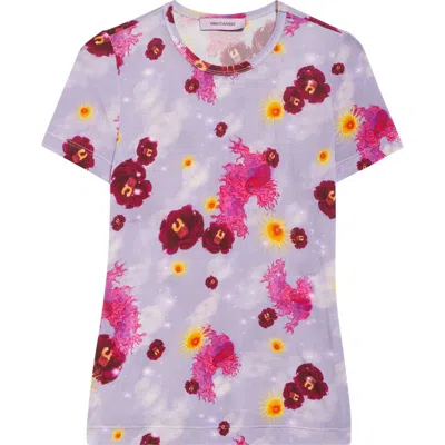 Maccapani The Skimpy T-shirt In Lilac/bordeaux