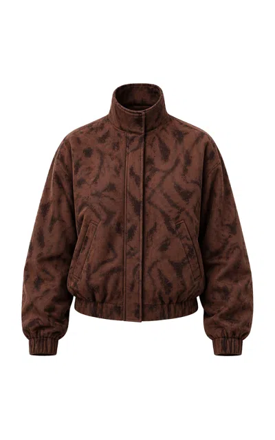 Maccapani Wool-blend Francy Bomber Jacket In Brown