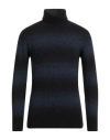 Macchia J Man Turtleneck Navy Size L Wool, Polyamide In Navy Blue
