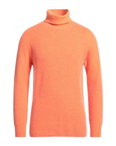 Macchia J Man Turtleneck Orange Size L Wool, Polyamide