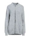 Macchia J Woman Cardigan Light Grey Size L Lambswool, Polyamide In Grey