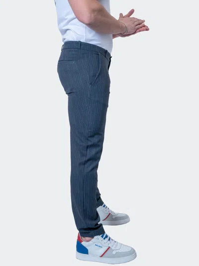 Maceoo 4-way Stretch Pants Lines Blue