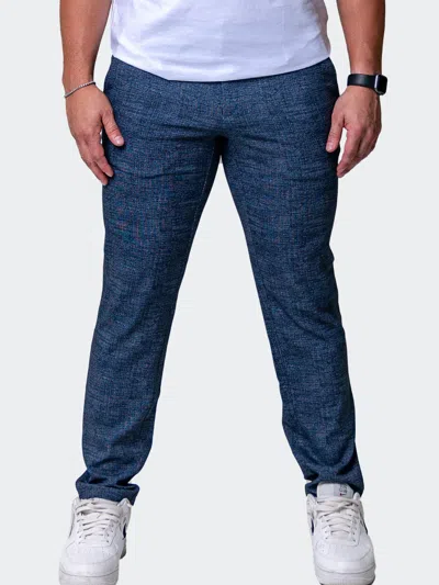 Maceoo 4-way Stretch Pants Texture Black In Blue