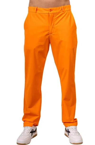 Maceoo All Day Straight Leg Pants In Orange