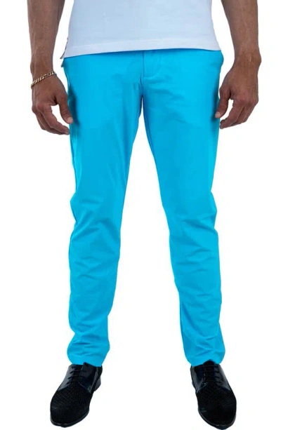 Maceoo All Day Turquoise Pants In Blue