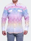 Maceoo Archimedes Resistance Contemporary Fit Button-up Shirt In Purple
