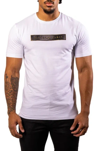 Maceoo Aristocrate Graphic T-shirt In White