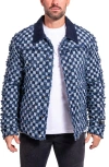 Maceoo Ascension 0012 Lined Denim Jacket In Blue