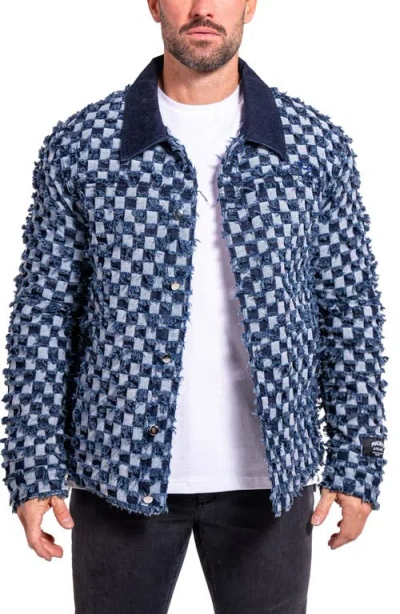 Maceoo Ascension 0012 Lined Denim Jacket In Blue