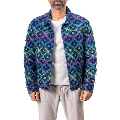 Maceoo Ascension 0014 Lined Denim Jacket In Blue