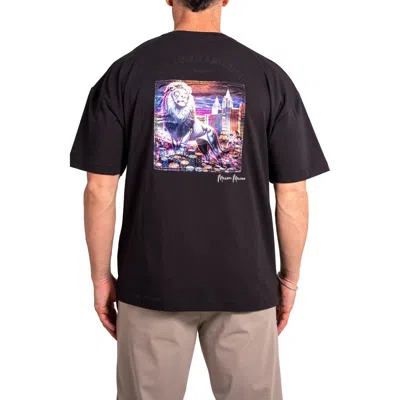 Maceoo Ascension Better Appliqué Cotton Graphic T-shirt In Black