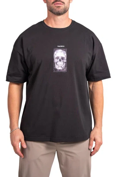 Maceoo Ascension Maison Appliqué Cotton Graphic T-shirt In Black
