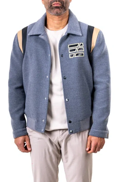 Maceoo Ascension Mixed Media Jacket In Gray