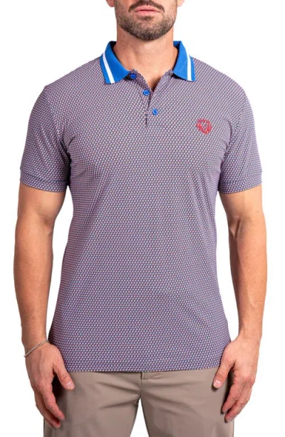 Maceoo Ascension Stretch Nylon Polo In Purple