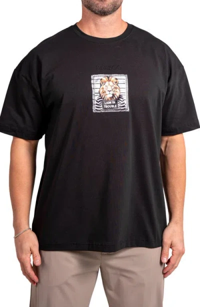 Maceoo Ascension Trouble Appliqué Cotton Graphic T-shirt In Black