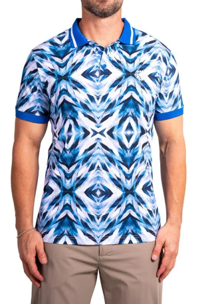 Maceoo Ascension0041 Blue Stretch Nylon Polo