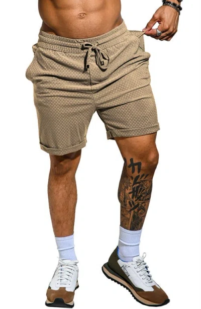 Maceoo Athgainsboro Cotton Blend Drawstring Shorts In Nude