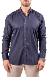 Maceoo Berlin Resistance Cotton Button-up Shirt In Blue