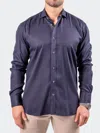 Maceoo Berlin Resistance Cotton Button-up Shirt In Blue