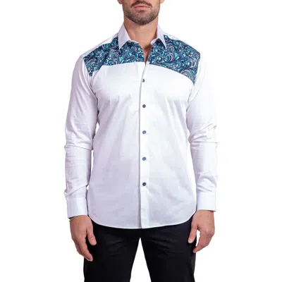 Maceoo Blacklabel Ascension0070 White Button-up Shirt In Multi