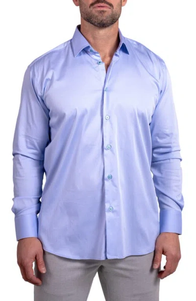 Maceoo Blacklabel Softstretch Ascension Button-up Shirt In Blue