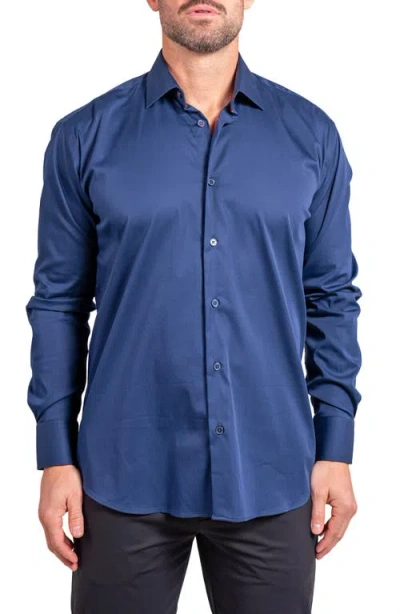 Maceoo Blacklabel Softstretch Ascension Button-up Shirt In Blue