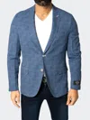 Maceoo Descartes Unconstructed Static Blue Blazer