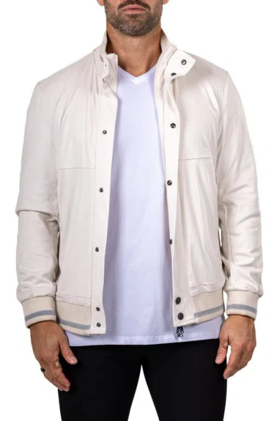 Maceoo Bomber Jacket In White