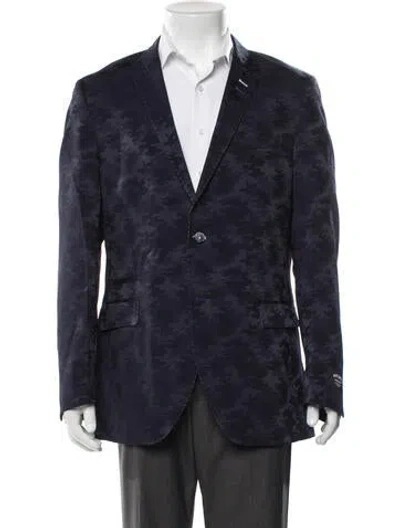 Pre-owned Maceoo Camouflage Print Blazer W/ Tags In Blue