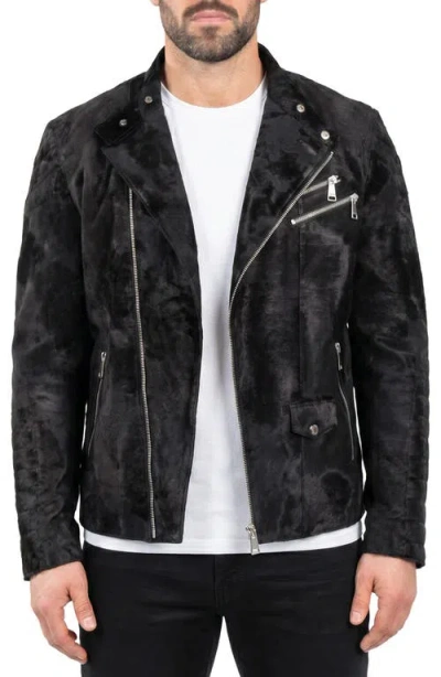 Maceoo Captain Leather Jacket In Black