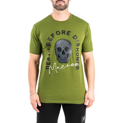Maceoo Code Of Honor Cotton Graphic T-shirt In Green