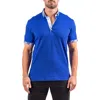 Maceoo Collarsolidlapis Blue Button-down Polo In Blue
