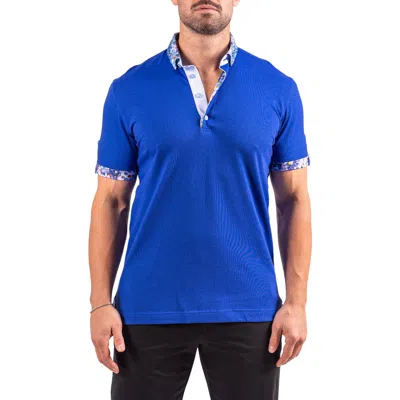 Maceoo Collarsolidlapis Blue Button-down Polo