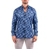 Maceoo Denim Print Resistance Contemporary Button-up Shirt