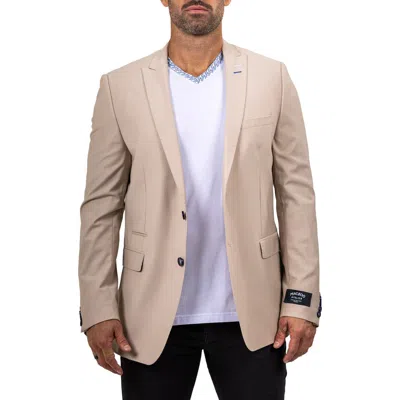 Maceoo Descartes Marthyr0004 Brown Stretch Peak Lapel Blazer