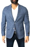 Maceoo Descartes Unconstructed Static Blue Blazer In Blue