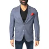 Maceoo Descartes Unconstructed Thatch Blue Blazer In Blue