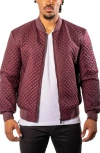 Maceoo Diamondpuff Quilted Bomber Jacket In Purple